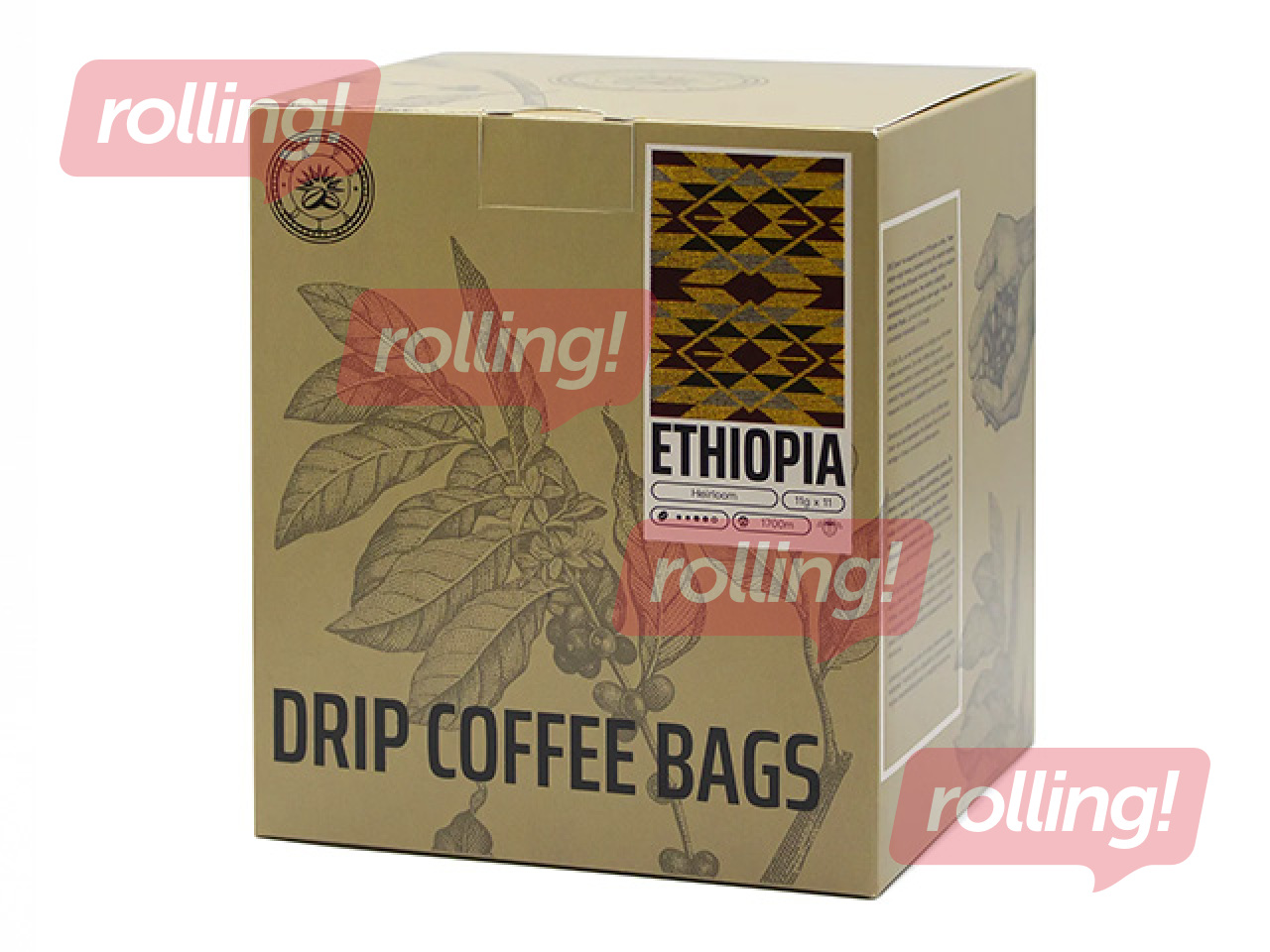 Jahvatatud kohv drip-filtri kottides Ethiopia, 11x11g