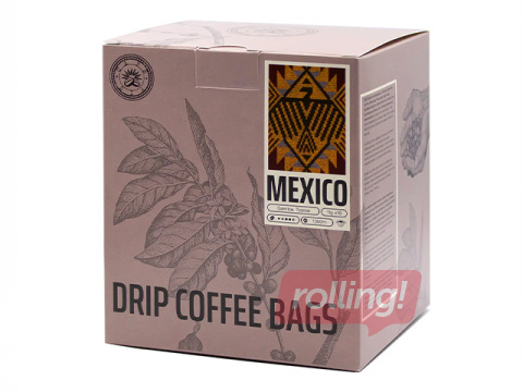 Kafiija maltā drip filtru maisiņā Mexico, 11x11g