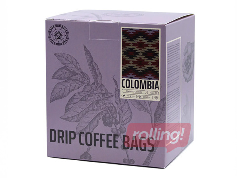 Jahvatatud kohv drip-filtri kottides Colombia, 11x11g