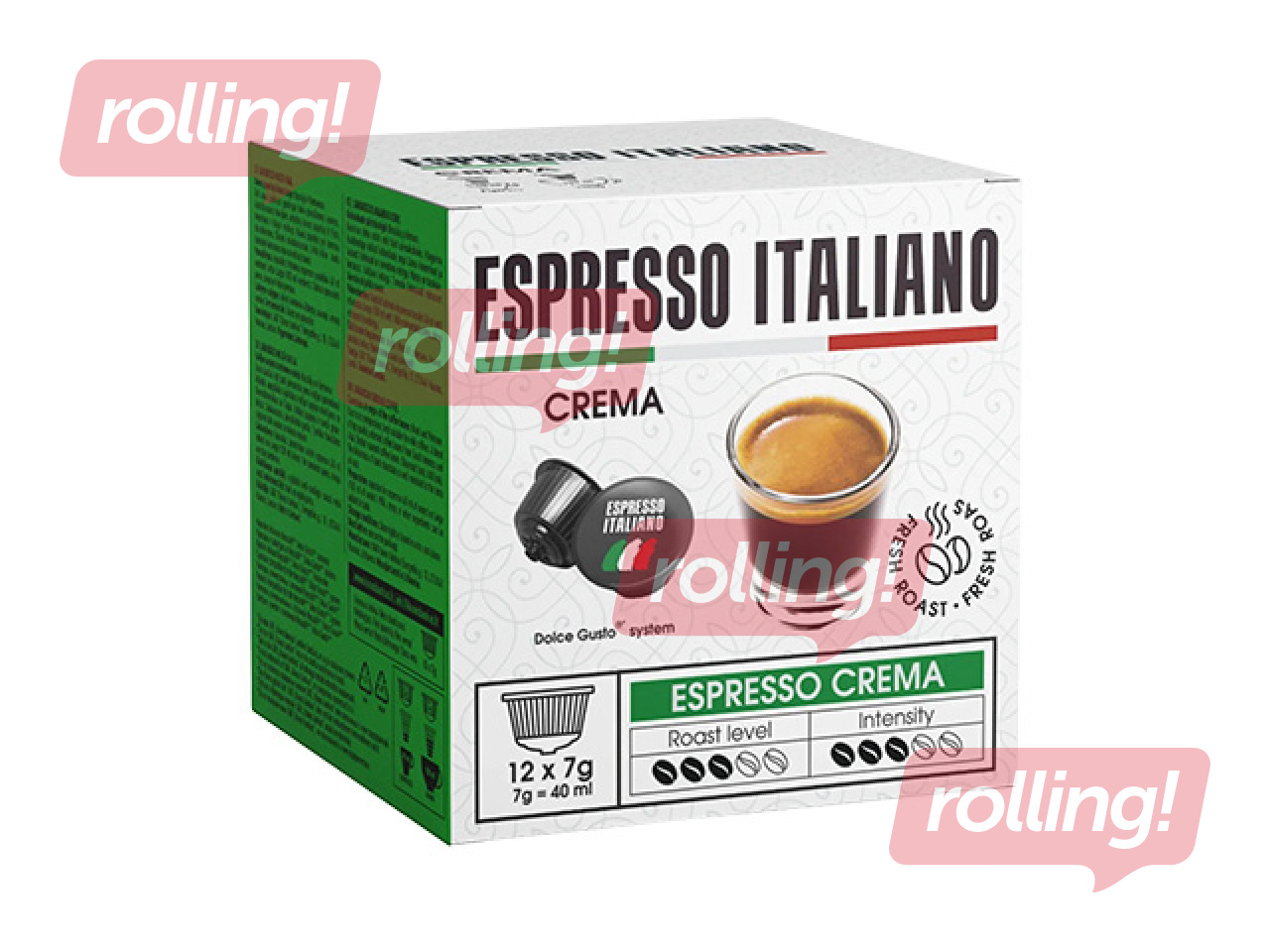 Espresso Italiano crema coffee capsules, 12pcs