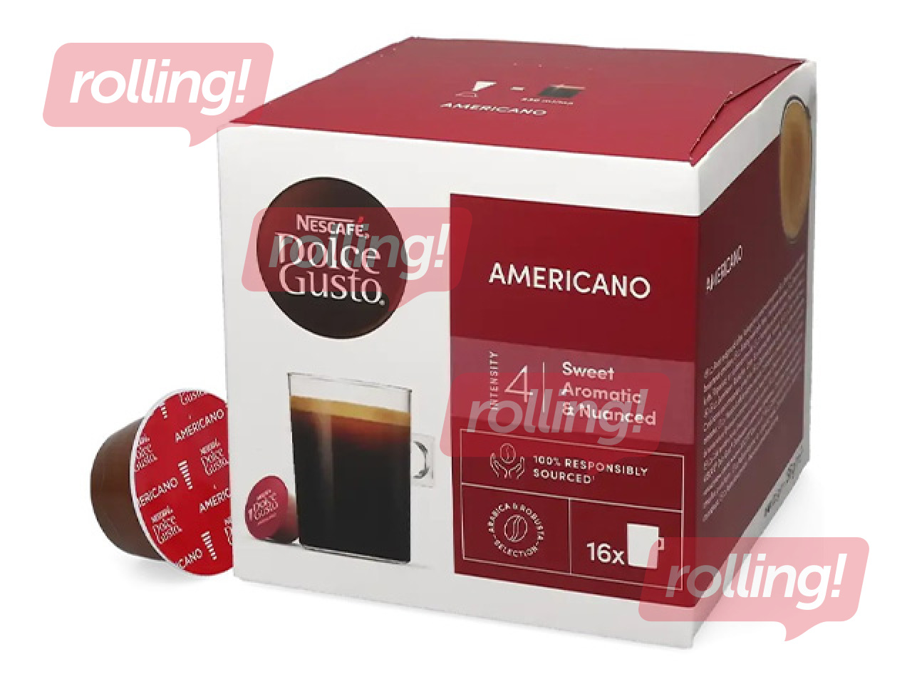 Nescafe Americano coffee capsules, Dolce Gusto, 16pcs