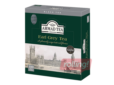Black tea, Ahmad Earl Grey, 100 Pcs.