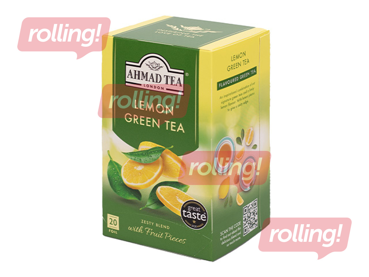 Green tea  Ahmad Green Lemon, 20 pac.