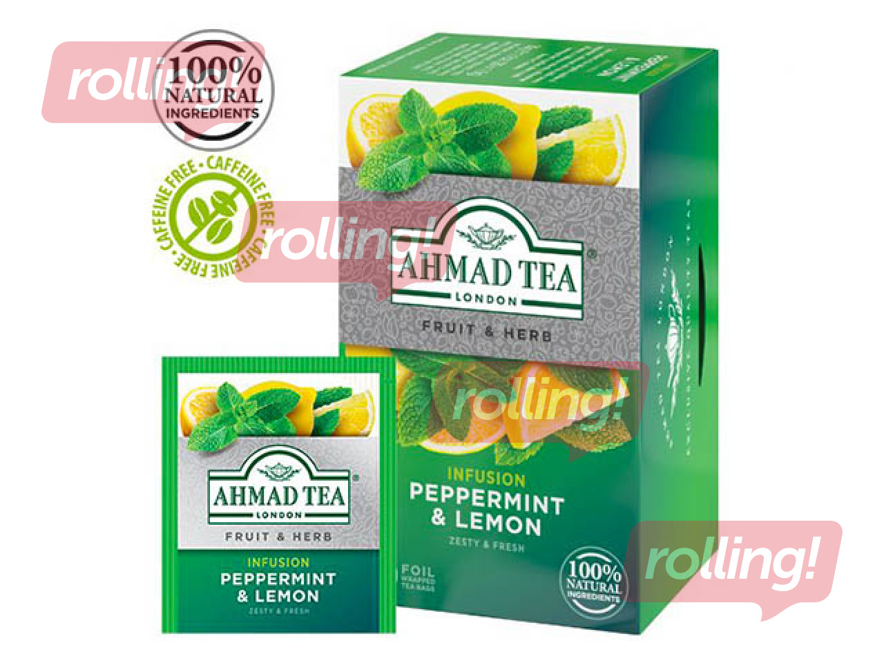 Peppermint and lemon tea Ahmad, 20 pac.