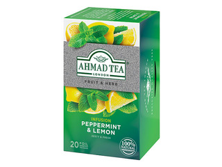 Piparmündi ja sidruni tee Ahmad, 20 tk/pakis.
