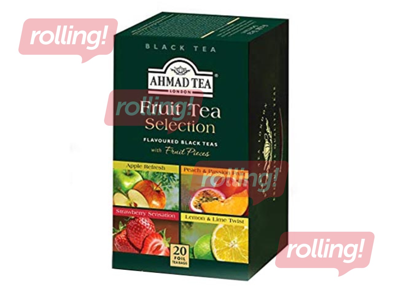 Black tea flavored Ahmad, 4 different types, 20 Pac.