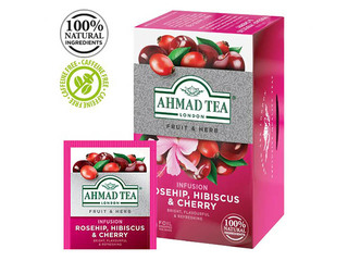 Fruit tea Ahmad, cherry and rose hip, 20 pcs