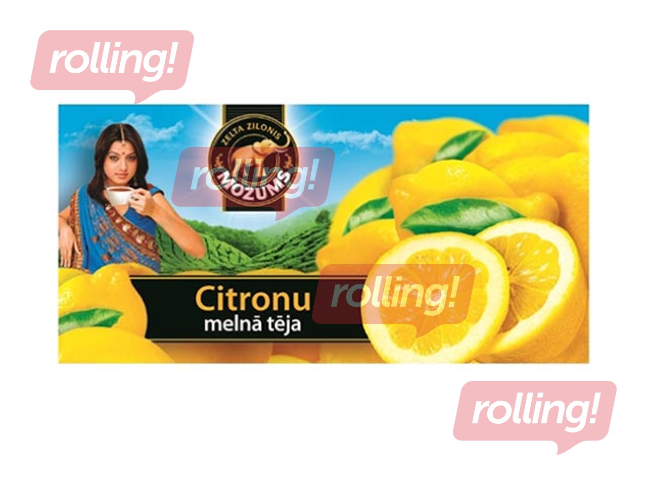 Black tea Možums, lemon, 20 tea bags