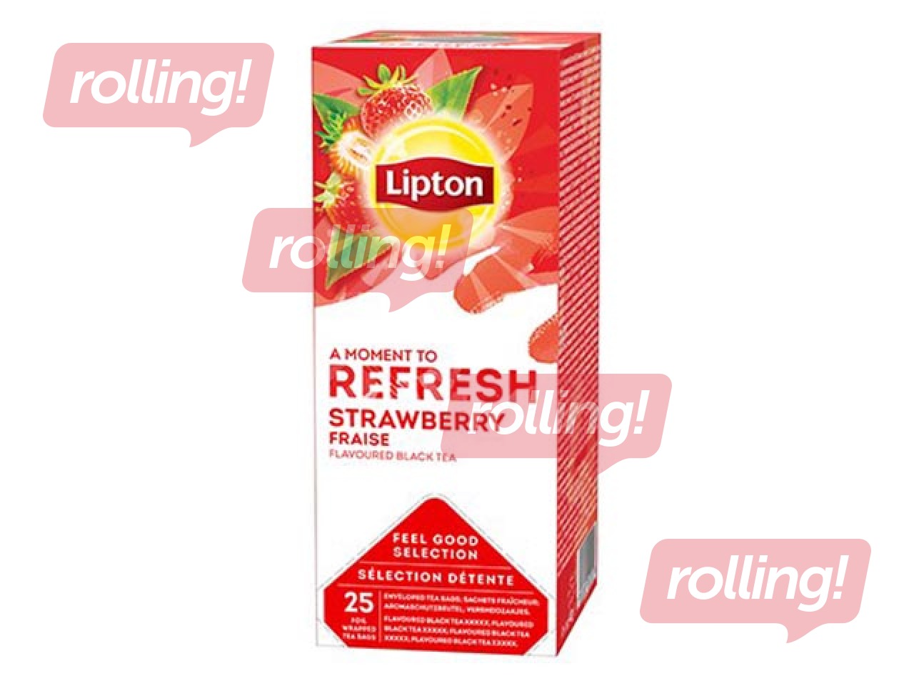 Must tee Lipton, maasikas, 25 tk/pakis.