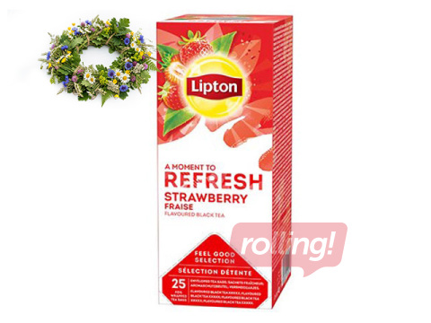 Must tee Lipton, maasikas, 25 tk/pakis. +Jaanipäeva kingitus!