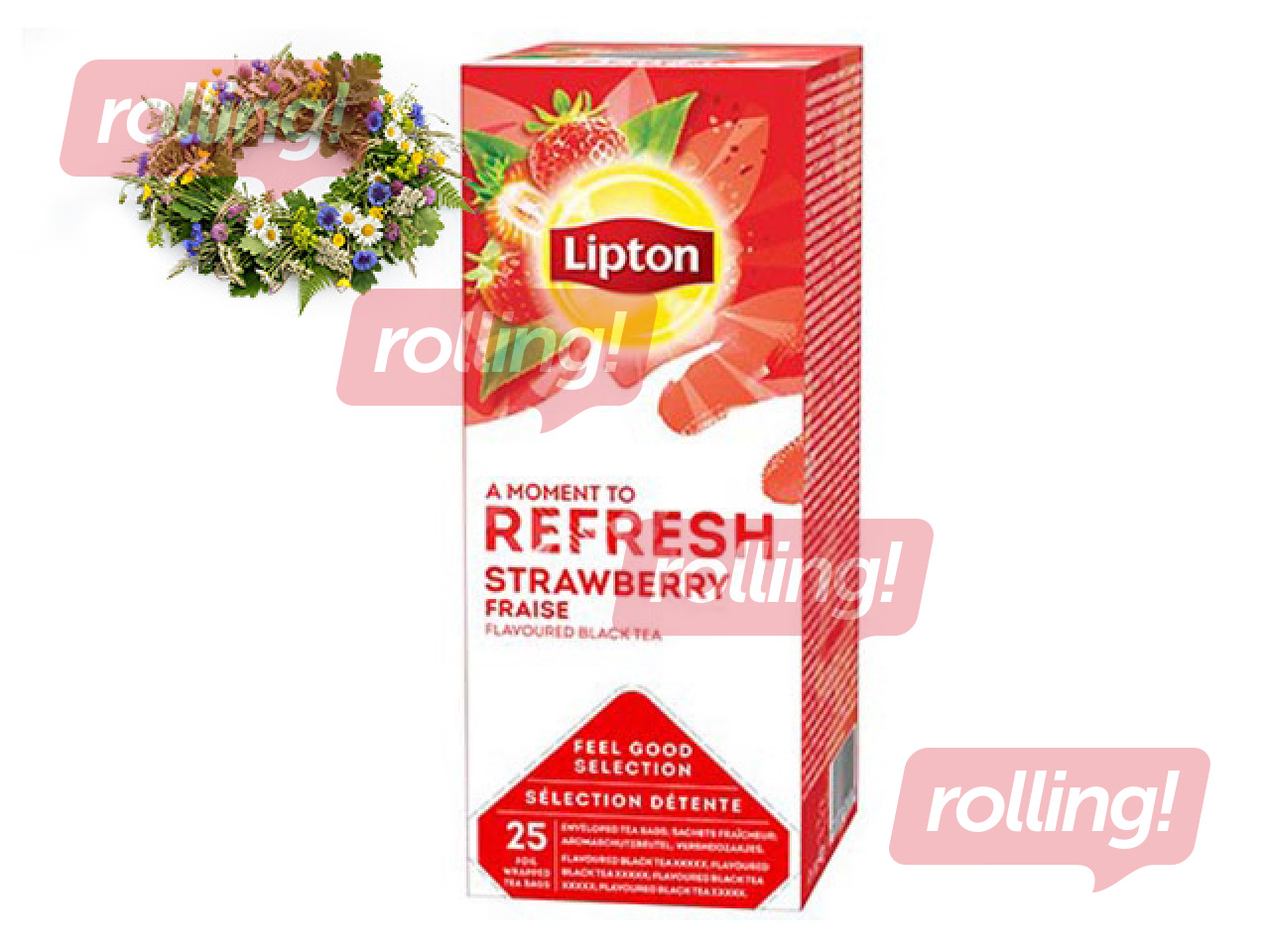 Must tee Lipton, maasikas, 25 tk/pakis. +Jaanipäeva kingitus!
