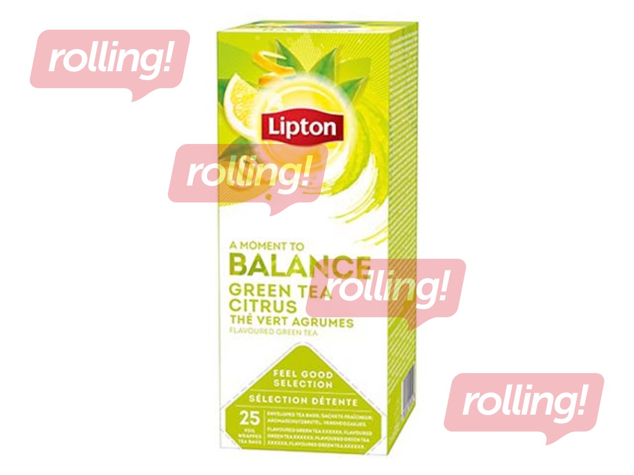 Roheline tee Lipton, tsitrus, 25 tk/pakis. 