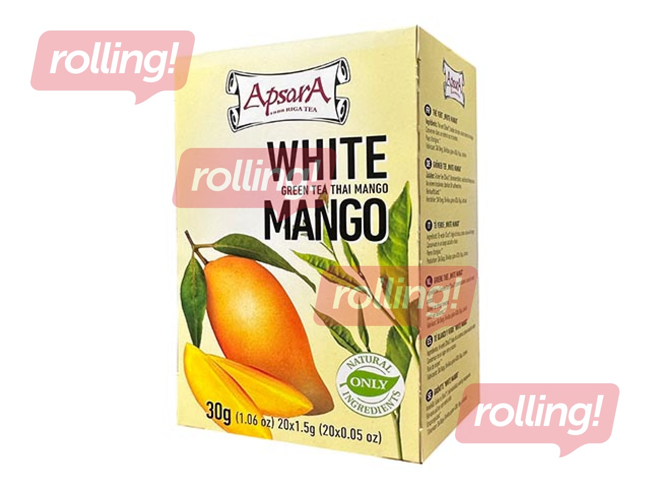Tēja baltā Apsara White Mango, 20 pac.