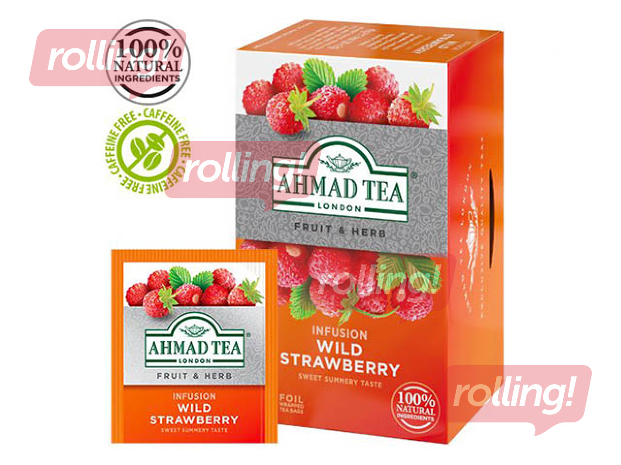 Fruit tea Ahmad, wild strawberry, 20 pcs