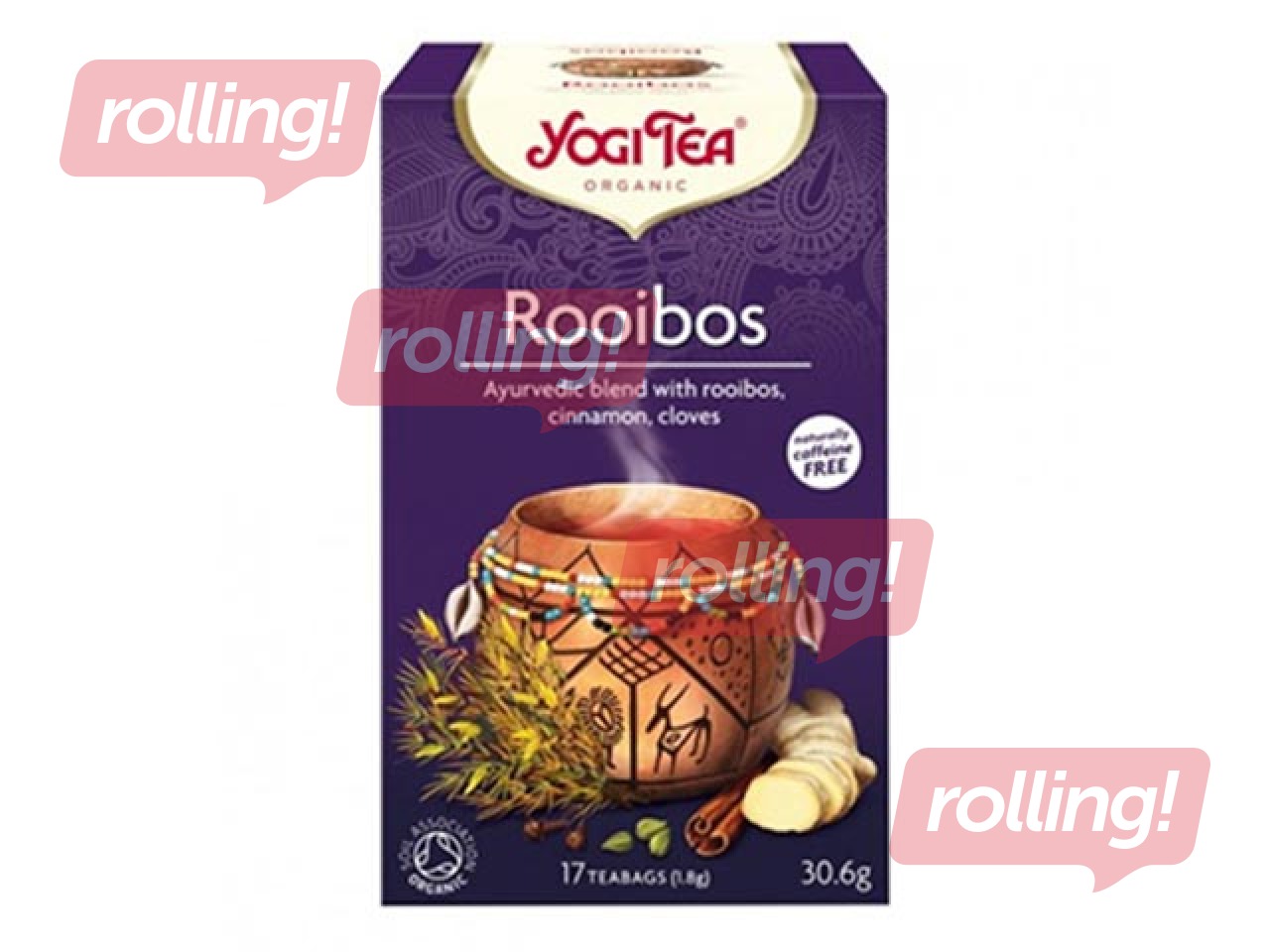 Tēja ajūrvēdas Bio Yogi tēja Rooibos, 17 pac. 