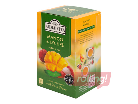 Tēja zaļā Ahmad  Mango & Lychee, 20 pac.
