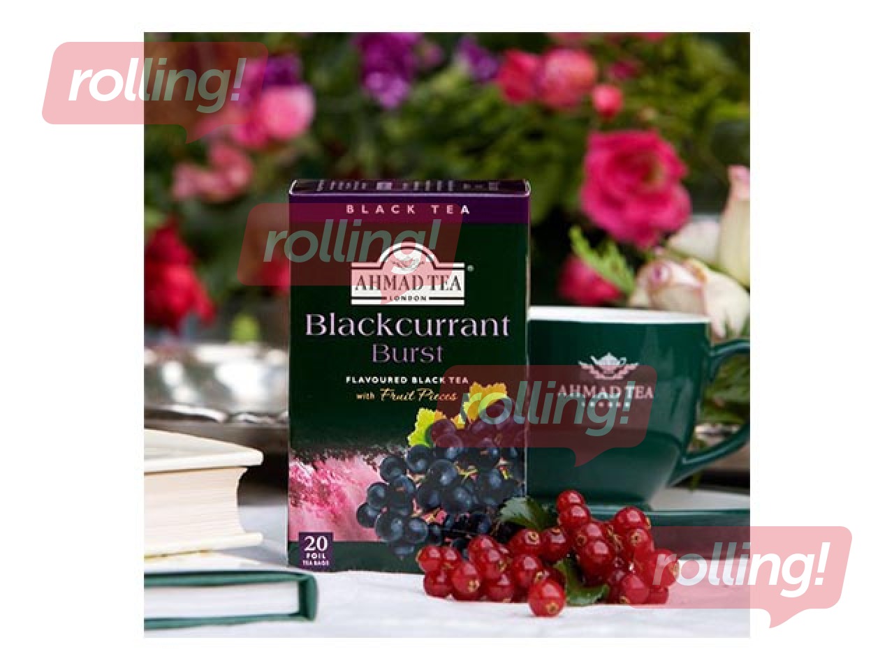 Maitsestatud must tee Ahmad Blackcurrant, 20 tk