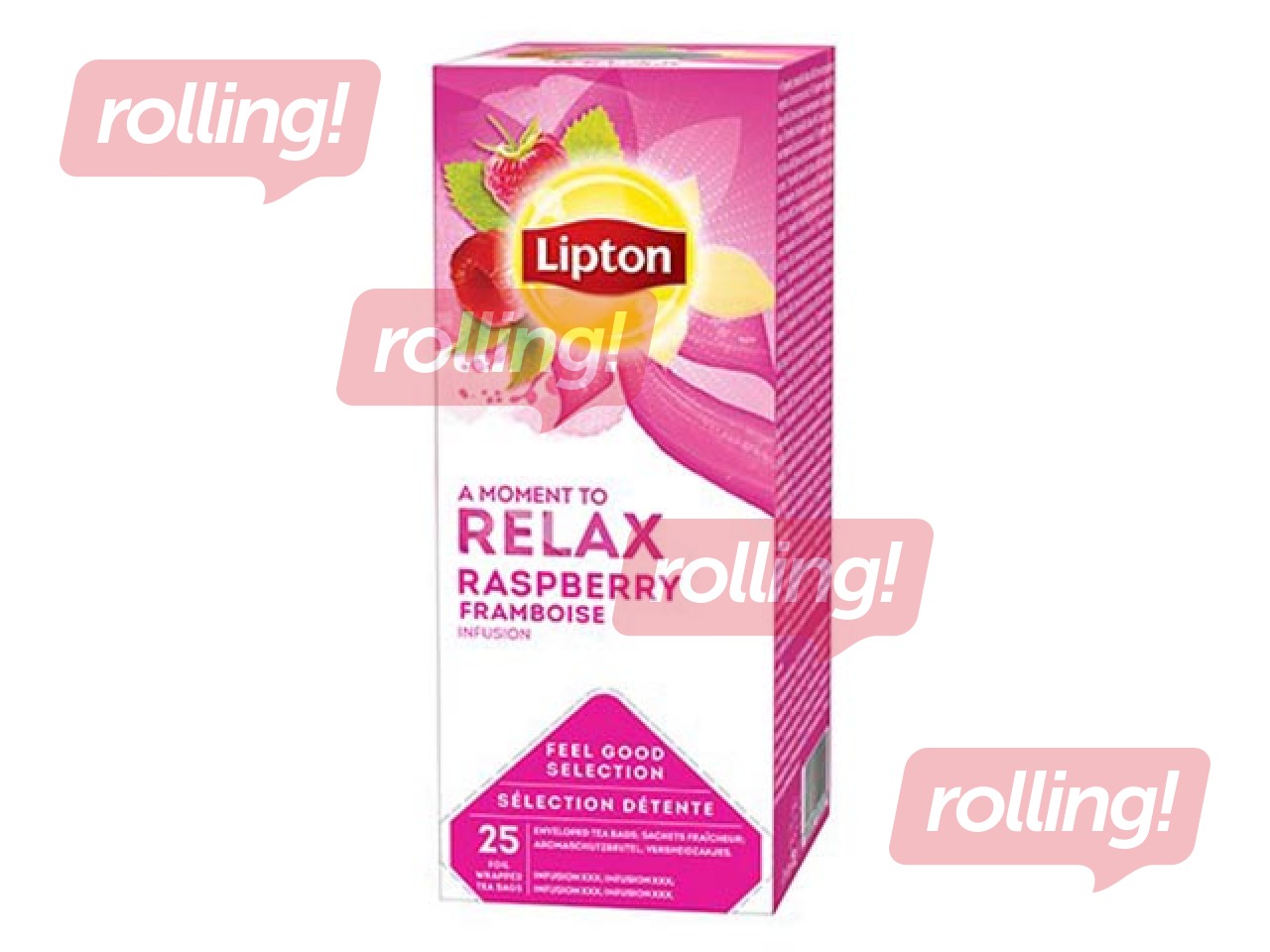Lipton Maitsestatud taimetee kibuvitsa ja vaarikatega, 25tk/pakis 