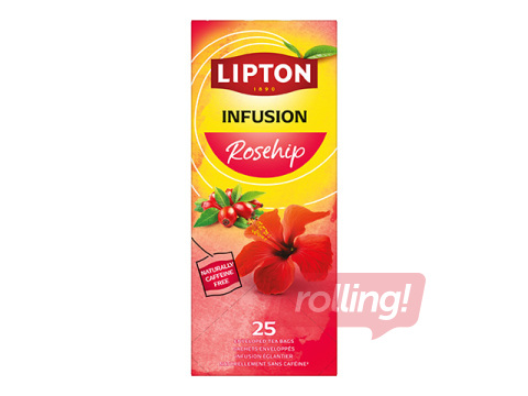 Фруктовый чай Lipton, шиповник и гибискус, 25 пакетиков 