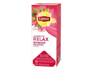 Фруктовый чай Lipton, шиповник и гибискус, 25 пакетиков 