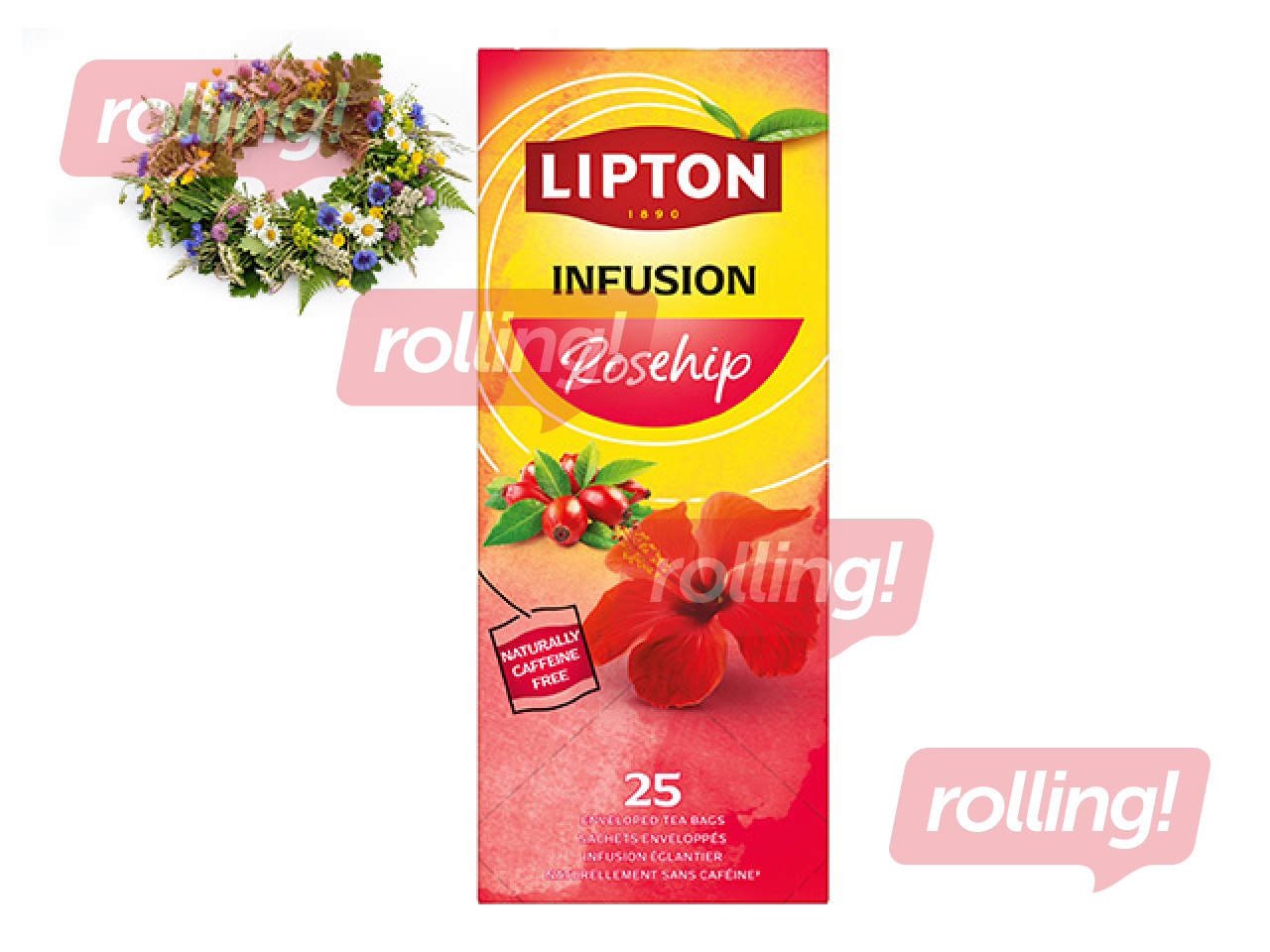 Lipton Kibuvitsa ja hibiski taimetee, 25 tk./pakis +Jaanipäeva kingitus!