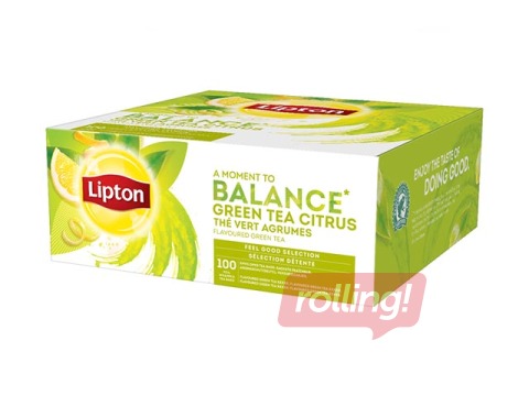 Green tea Lipton, citrus, 100 pcs