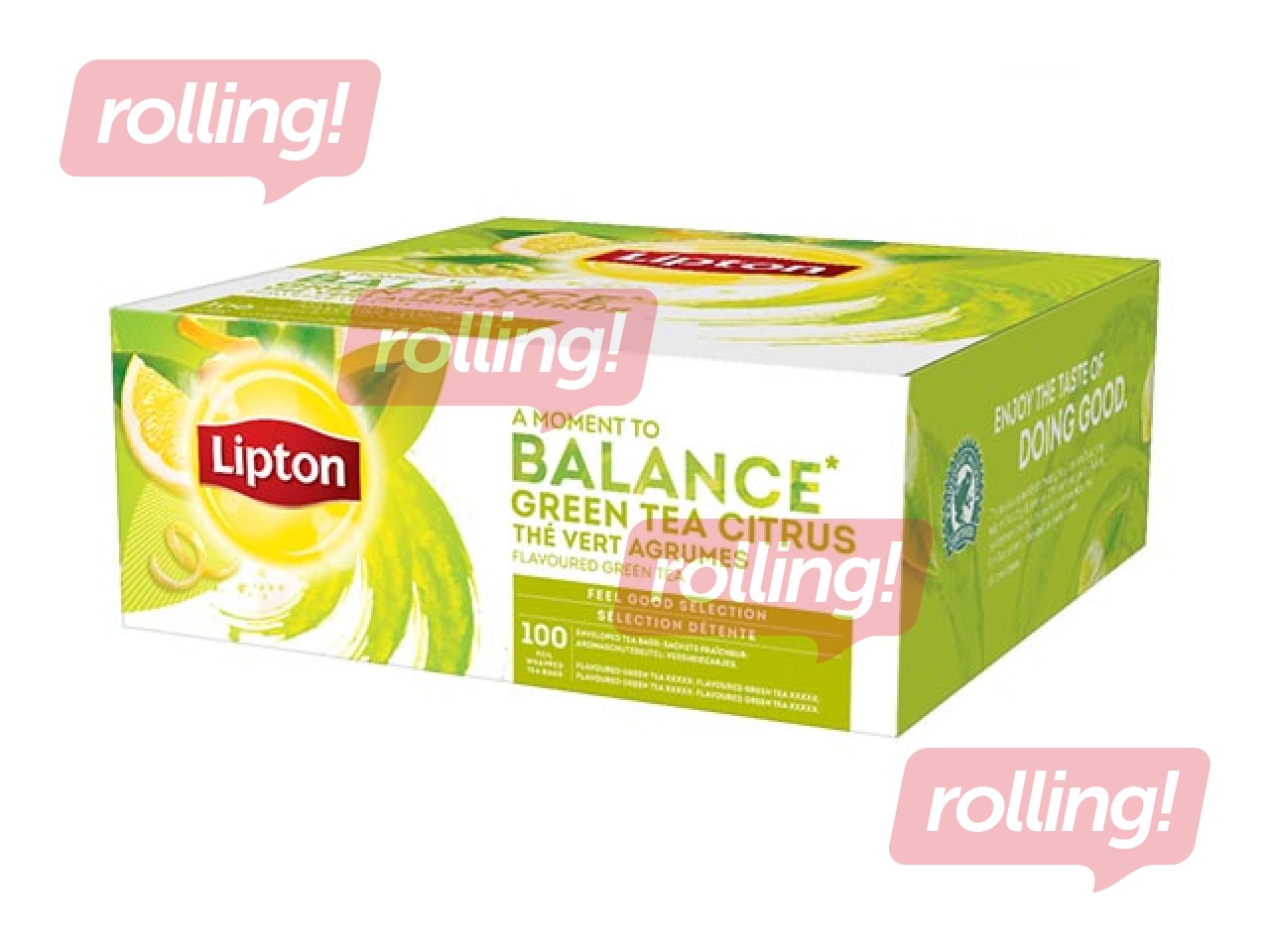 Green tea Lipton, citrus, 100 pcs