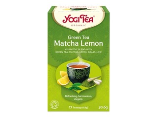 Аюрведический чай Био Yogi зеленый Matsha с лимоном, 17 упаковок.