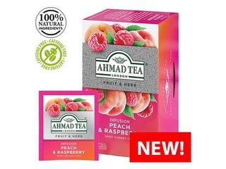 Fruit tea Ahmad, peach and raspberry, 20 pcs