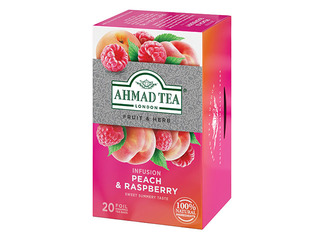 Fruit tea Ahmad, peach and raspberry, 20 pcs