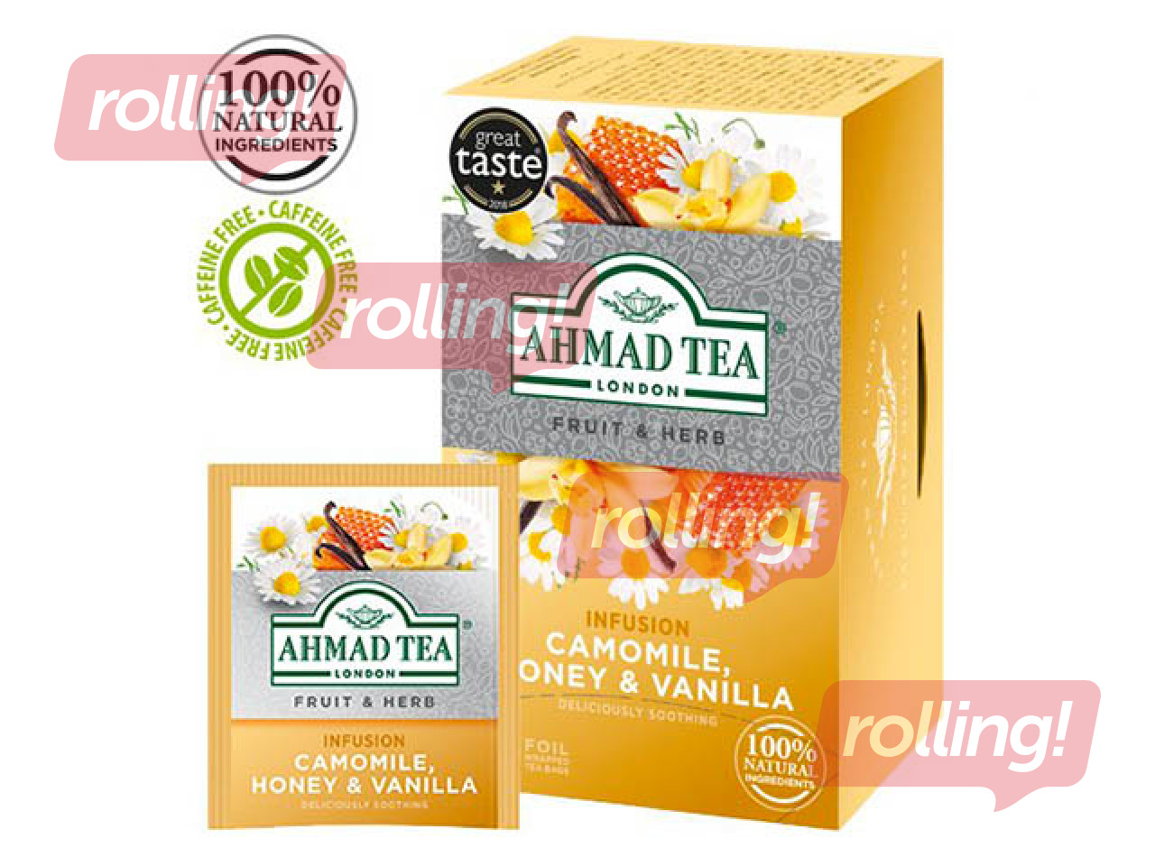 Taimetee Ahmad, kummeli, mee ja vanilli infusioon, 20 tk/pakkis