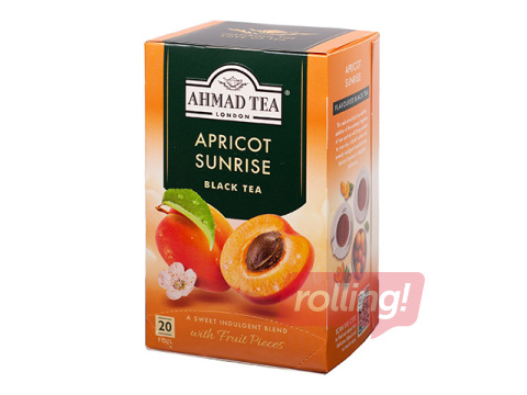 Maitsestatud must tee Ahmad Apricot Sunrise, 20 tk
