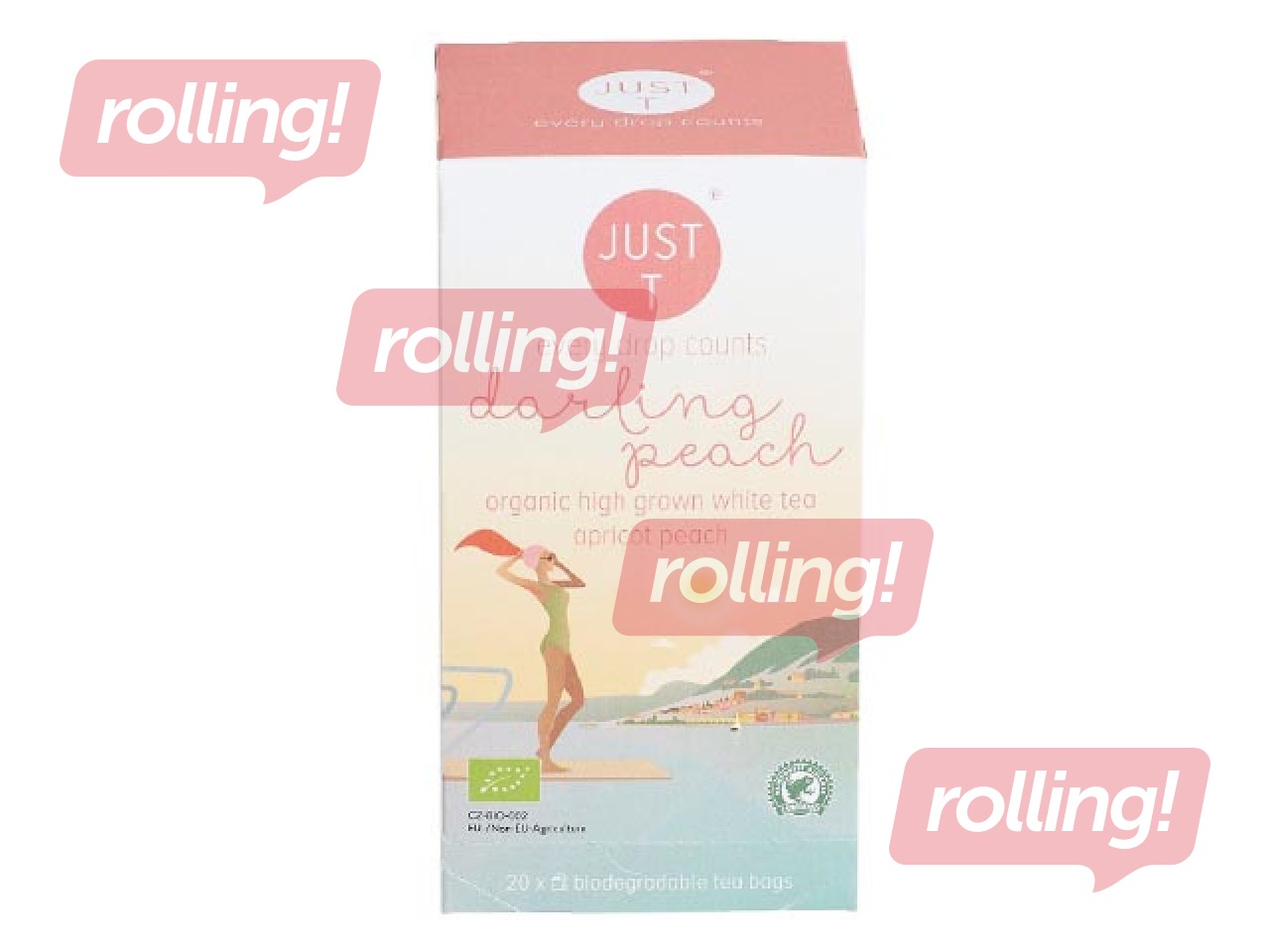 Valge tee Just-T Darling Peach Bio 1g x 20 tk.