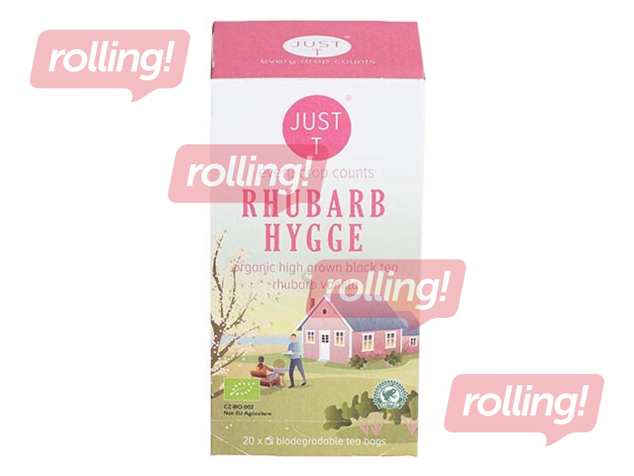 Must tee Just-T Rhubarb Hygge Bio 1,75g x 20 tk.