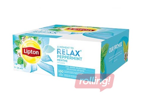 Tēja zāļu Lipton, piparmētru, 100 pac.