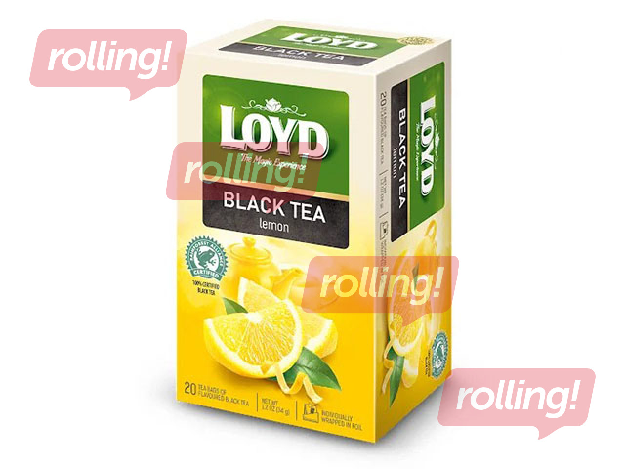 Tēja melnā Loyd, ar citronu, 20 pac.