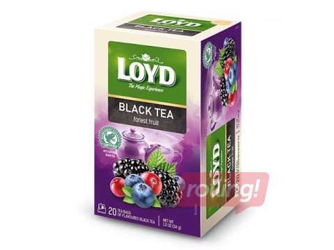 Tēja melnā Loyd ar meža ogu garšu, 20 pac.