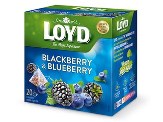Fruit tea Loyd Pyramids with blueberry and blackberry flavor, 20x2 g