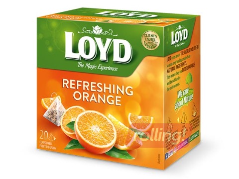 Fruit tea Loyd Pyramids Fresh Orange, 20x2.2 g