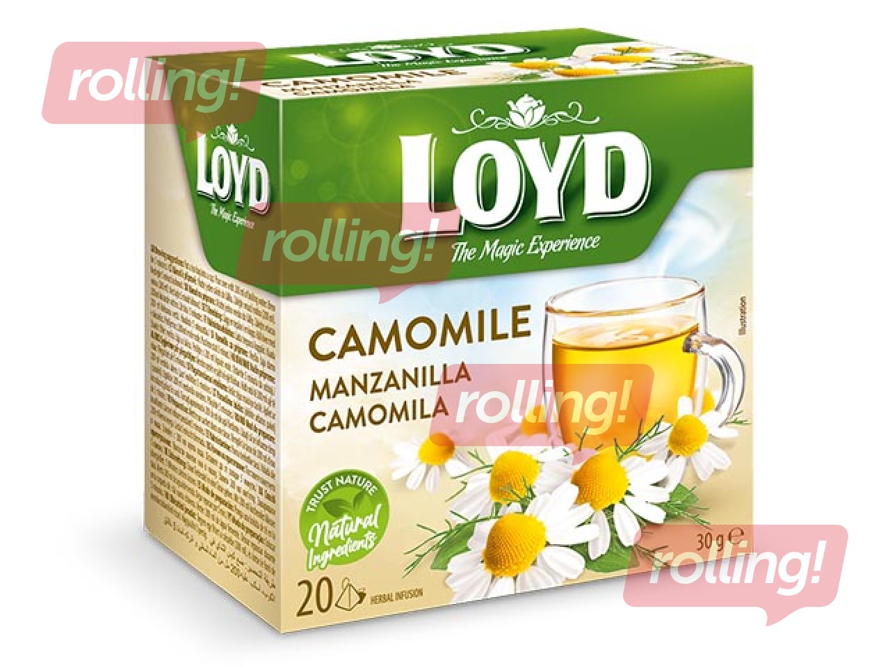 Tēja zāļu Loyd Pyramids Herbal, kumelīšu, 20 pac.