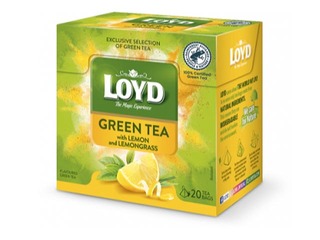 Green tea Loyd with lemon and lemongrass flavor, 20x1.5 g