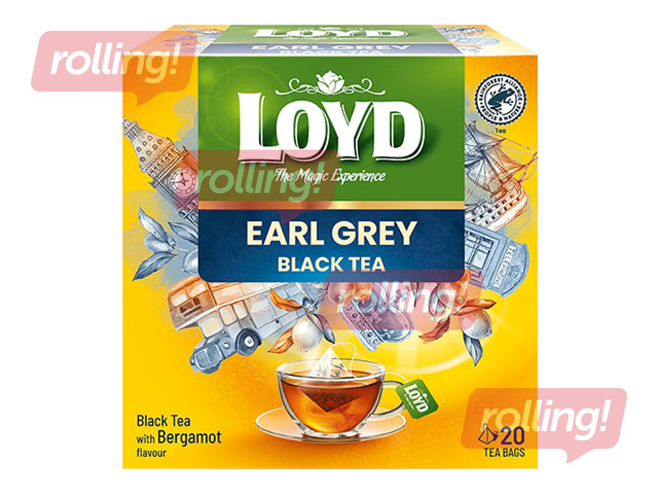 Black tea Loyd Pyramids Early Gray, 20x2g