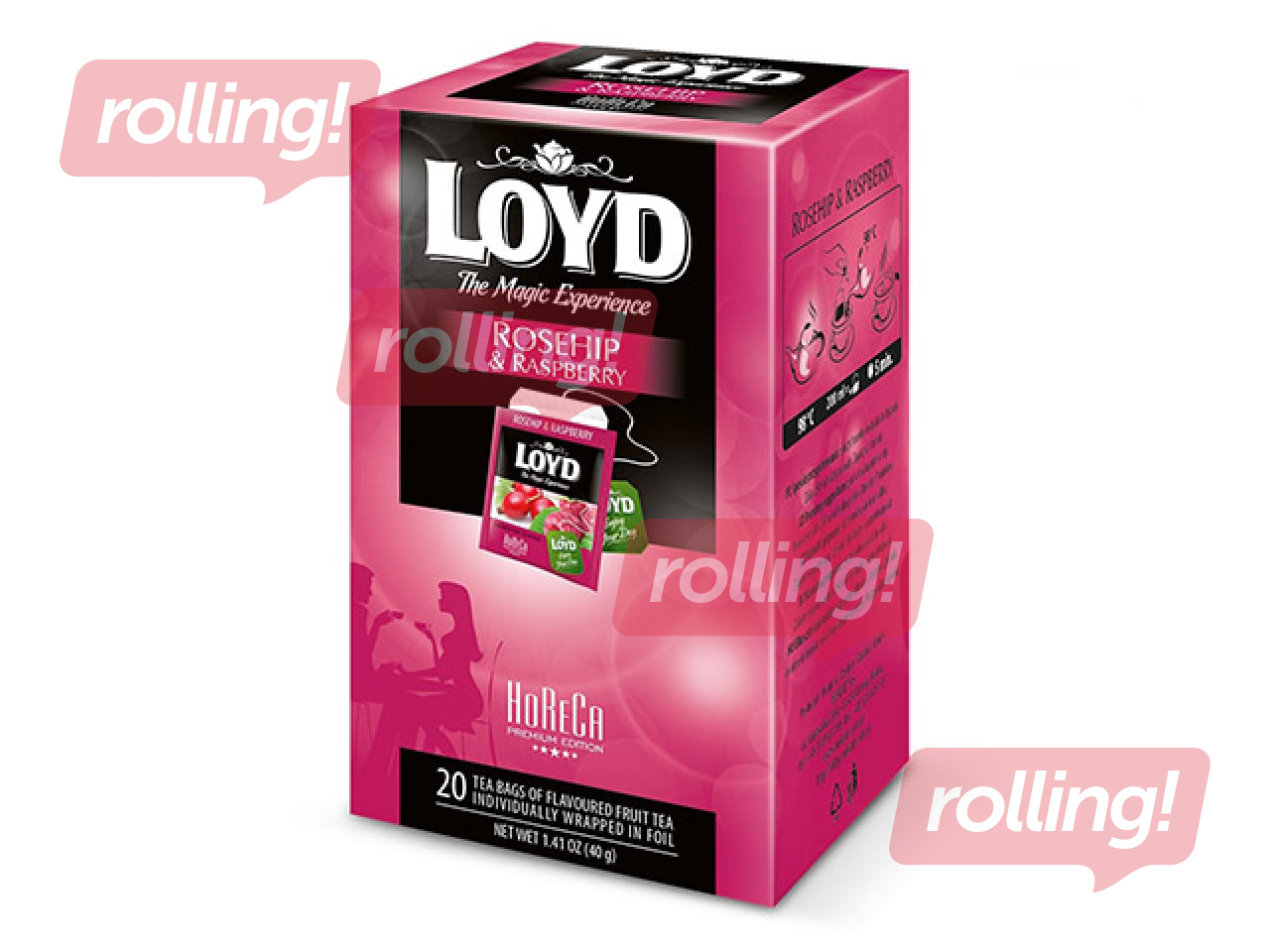 Puuvilja tee Loyd kibuvitsa ja vaarikatega, 20x2g