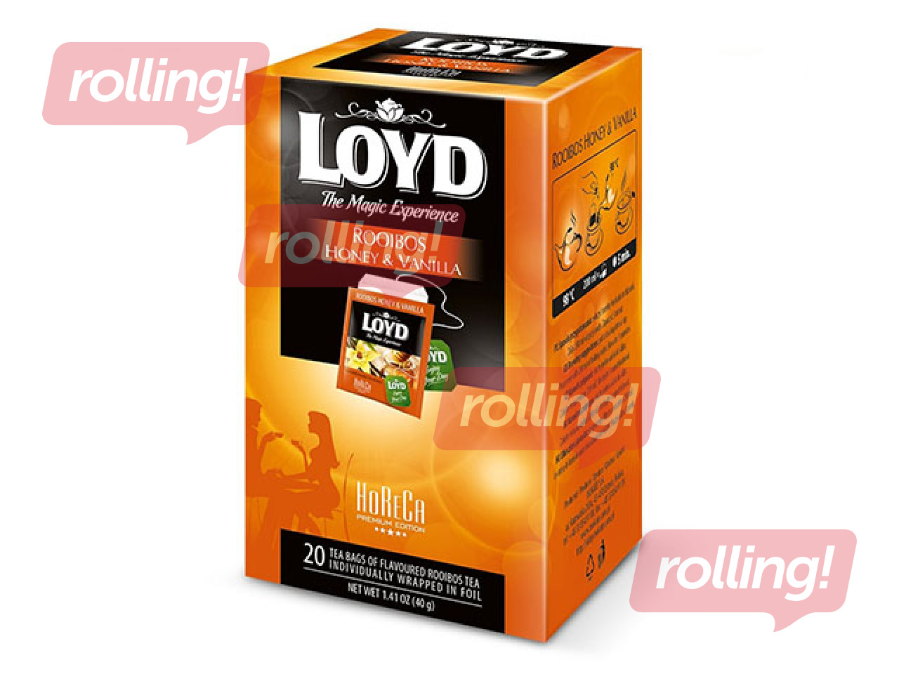 Tēja sarkanā Loyd Rooibos ar medu un vaniļu FS, 20 pac.