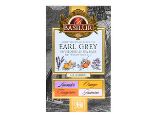 Black tea Basilur Earl Grey Assorted, 20 pcs