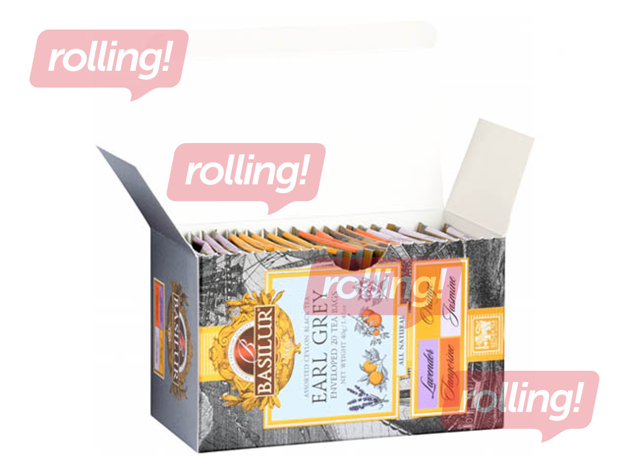 Tēja melnā Basilur Earl Grey Assorted, 20 pac.