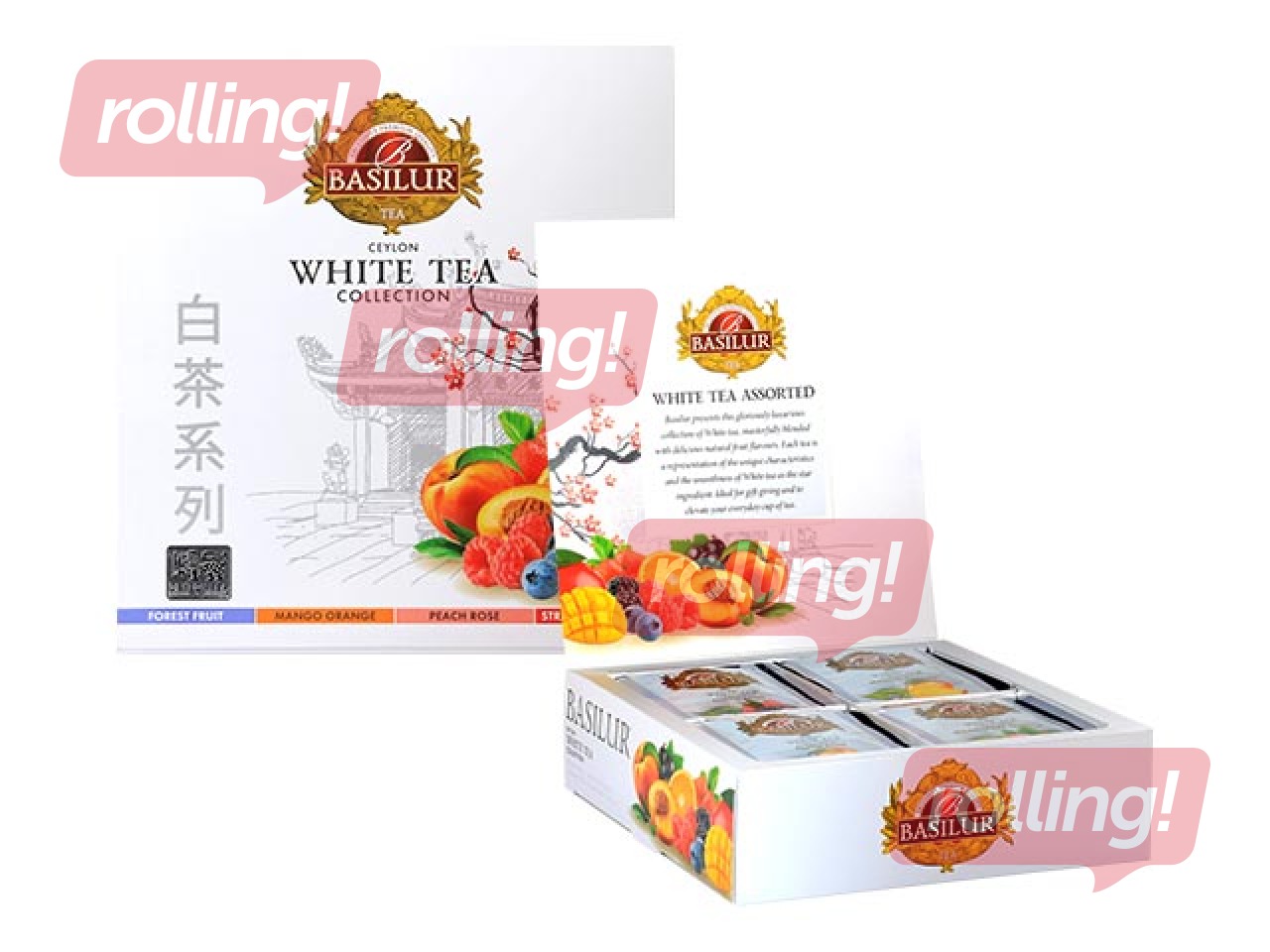 Valge tee Basilur Premium White Tea Asortii, 40 pakki.