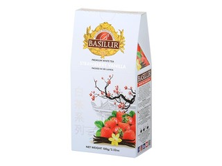 Valge tee Basilur Premium Strawberry & Vanilla, 100g