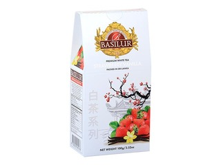 White Tea Basilur Premium Strawberry & Vanilla, 100g