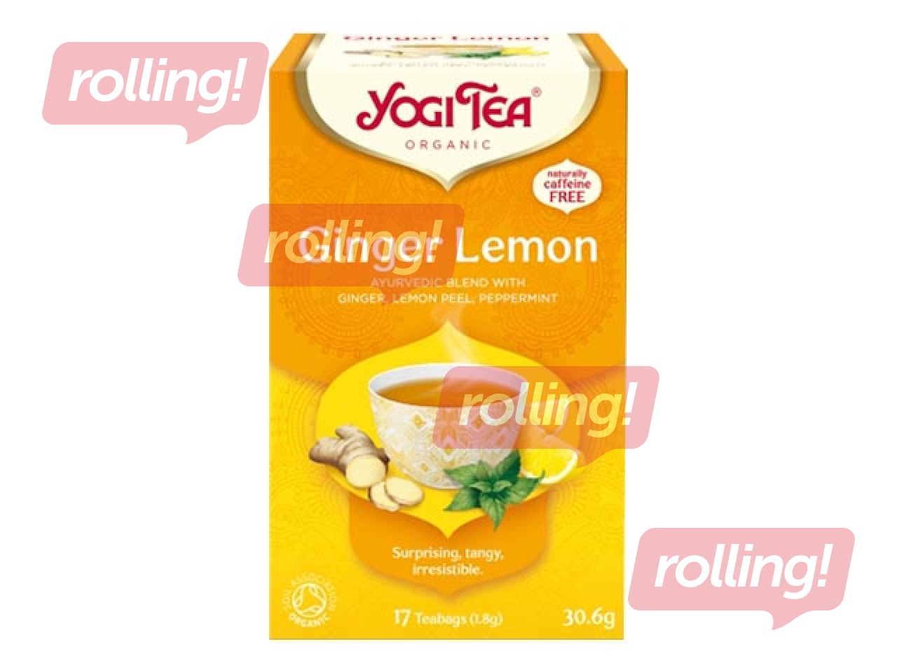 Ayurvedic tea Bio Yogi Ginger-Lemon, 17 packs.
